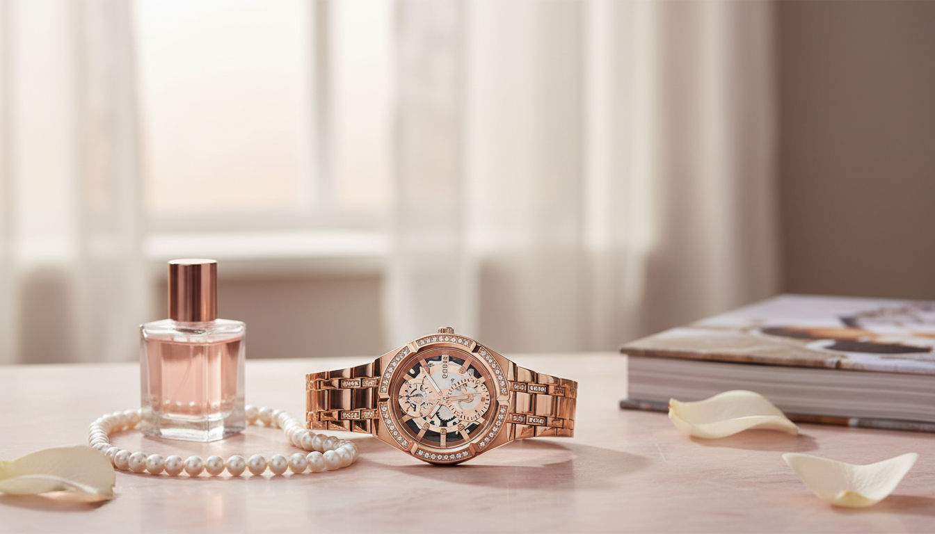 GUESS Pink Stainless Steel Quartz Watch: Daily Polish