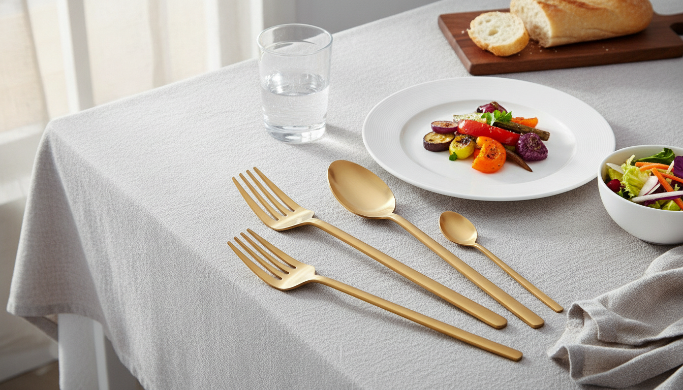 Matte Stainless Steel Cutlery: 4-Piece Set Guide