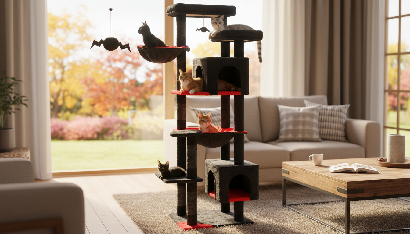 Best Tall Cat Tree: Multi-Level Tower with Hammock & Condo